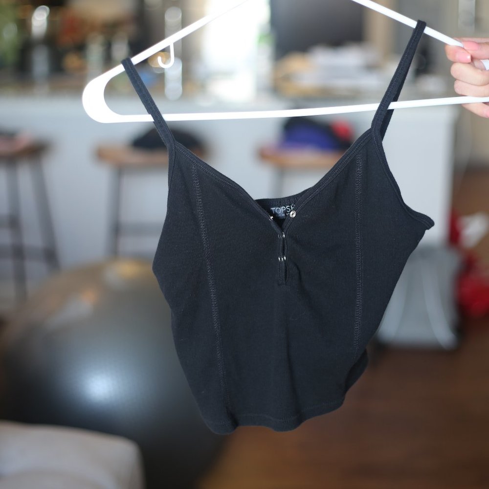 Topshop black crop